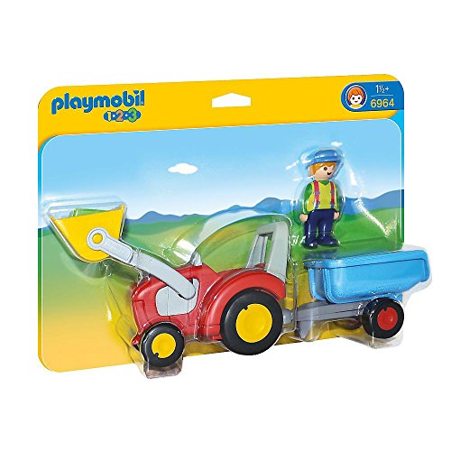 Playmobil 1.2.3 Tractor con Remolque (desde 18 meses)