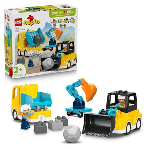 LEGO Classic Caja de Ladrillos Creativos Grande, Juguetes para Niños y Niñas de 4 Años o Más, 2 Bases Verdes, Animales, Casas y Coches de Juguete, Juego de Construcción 10698