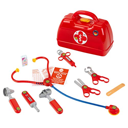 Maletin Medicos Juguete,Kit Medico Infantil,Doctora Juguete con Real Estetoscopio,Termómetro,Maletín de Médico Portátil,Juegos de Imitacion Regalos para Niñas Niños 3 4 5 6 -Azul