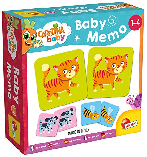 Lisciani Baby Memo Los Animales, juego de memoria educativo para niños de 3 años
