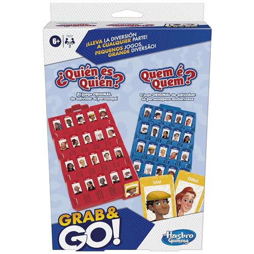 Hasbro Gaming ¿Quién es Quién? Grab and Go juego de deducción portátil para niños