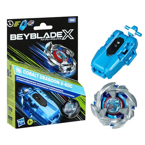 Beyblade X Set Premium con lanzador de cuerda y peonza Cobalt Dragoon