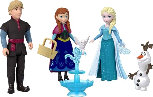 Mattel Disney Frozen — Pack de 4 muñecos pequeños (Anna, Elsa, Kristoff, Olaf)
