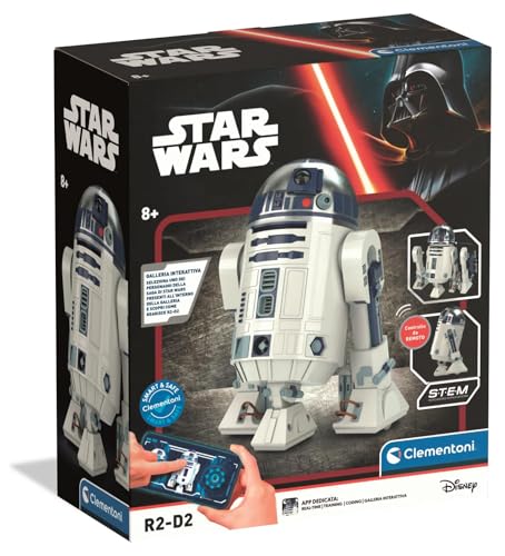Clementoni Star Wars R2-D2 robot STEM para montar con más de 50 piezas, luces y sonidos