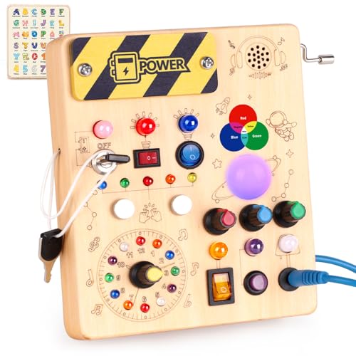 Konijiwa busy board Montessori con luces y sonidos para niños desde 1 año