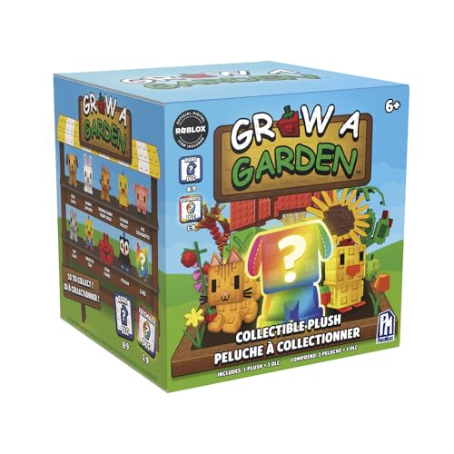 Grow a Garden - Peluche Coleccionable Surtido | Muñeco de Felpa Suave Inspirado en Juego Oficial de Roblox | Incluye Código DLC Exclusivo | Personajes de Flores y Plantas Serie 1